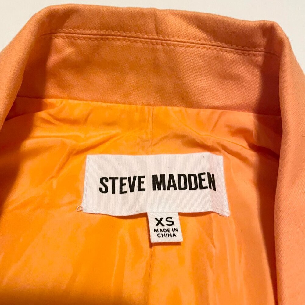 Steve Madden Kaira Blazer Womens XS Orange Suit Jacket - Picture 2 of 16